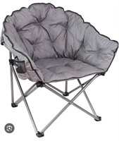 Grey Folding Club Chair (light Use)