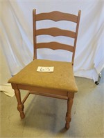 Wooden Upholstered Painted Chair