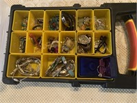 MISC JEWELRY IN PLASTIC CONTAINER