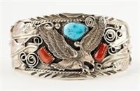 Jewelry Sterling Silver Chee Eagle Cuff Bracelet