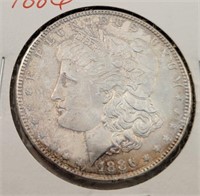 1886-P Morgan Silver Dollar, Higher Grade, Toned