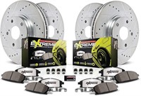 Power Stop K2853-26 Front and Rear Z26 Carbon Fib