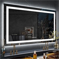 LOAAO 72X32 Inch RGB LED Bathroom Mirror with Lig