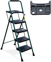 4 Step Ladder, HBTower Folding Step Stool with To