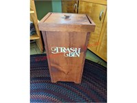 Wood Trash Bin