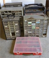 Lot of Hardware Organizers w/ Contents - A