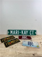 License plate sign lot