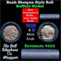 Buffalo Nickel Shotgun Roll in Old Bank Style 'Bel