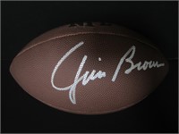 JIM BROWN SIGNED NFL FOOTBALL FSG COA