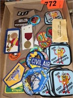 LOT VTG. GIRL SCOUT PATCHES, SASH OTHER PATCHES