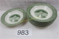 The Old Curiosity Shop - Green Soup Bowls (8)