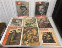 8 Magazines,2-Life,6-Boys Life,Patton,Dewey