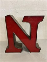 Letter N Metal Sign W/ Plastic Insert