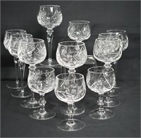12 pcs Pinwheel Crystal Wine Glasses
