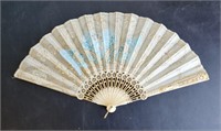 Exquisite Antique 1800s Lady's Silk Fan