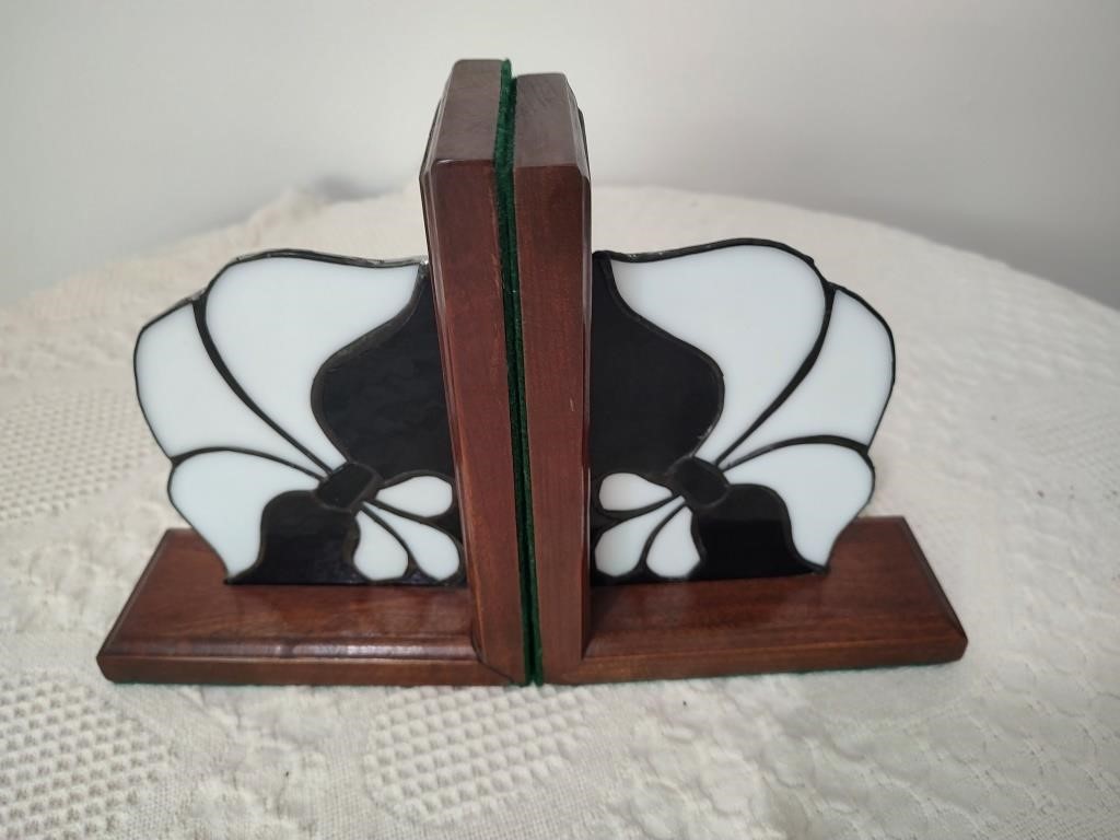 2 Stained Glass Bookends