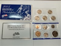 OF) Uncirculated 2005 Philadelphia Mint coin set