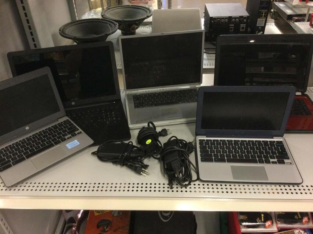 Assorted laptops. Electronics