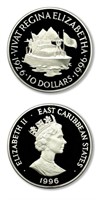 1996 East Caribbean States 10 Dollars KM#?33