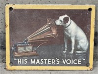 HIS MASTERS VOICE Enamel Sign - 145 x 110