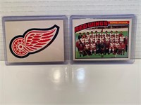 2 Detroit Red Wings Cards 76/77 & 77/78 NRMINT+