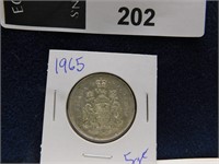 CANADA 1965 50 CENTS HALF DOLLAR SILVER COIN