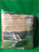 ZIPPERED CANVAS DUFFLE BAG