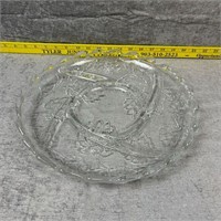 Crystal Clear Studios Divided Platter Scalloped