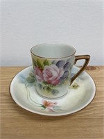 Nippon Demitasse cup & saucer, Handpainted,