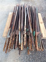 Steel fence post, most are 6', some are 5 1/2'; qt