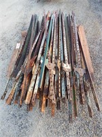 Steel fence post, most are 6', some are 5 1/2'; qt