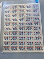 Sheet of "Support Our Youth" 6 cent stamps