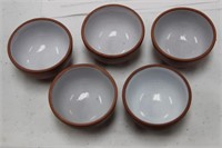 Lot of 5 Yixing Teacups