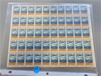 Sheet of "Illinois 1818-1968" 6 cent stamps