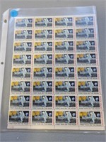 Sheet of "First Man on the Moon" 10 cent stamps
