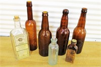 Antique advertising bottles