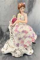 MOGA Lady w/ Applied Flower Dress Figurine