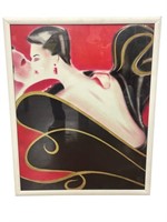 1985 Maxim’s De Paris Perfume Poster in Frame