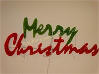 Merry Christmas lighted sign, 18" x 46"