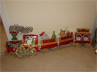 Santa outdoor lighted train, 20" x 6'