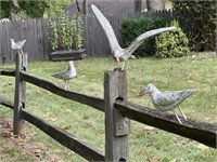 6 Stone Seagull Garden Sculptures