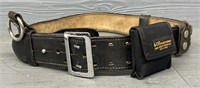 Law Enforcement Leather Gun Belt w/ Attachments