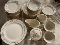 Set of 8 crown potteries co. Dishes w/ extras