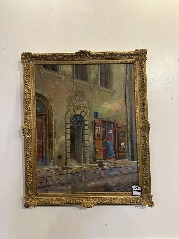 Witold Kalicki Oil Painting Street Scene | Live and Online Auctions on ...