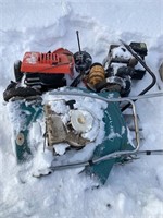 2 Lawnmower Motors and a Pump - Sold as Is