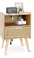NEW $75 Nightstand with Charging Station