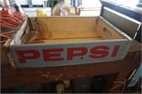 Blue Wooden Pepsi Bottle Tray  No inserts