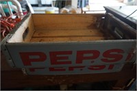 Blue Wooden Pepsi Bottle Tray  No inserts
