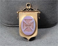 Antique 10K Gold Masonic Locket Fob