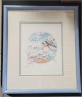 ART #5 WATERCOLOR ROBINS, SIGNED/NUMBERED, COA